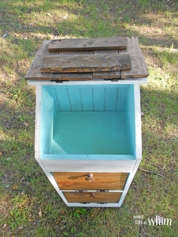denise...on a whim Contemporary Rustic Vegetable Bin Makeover
