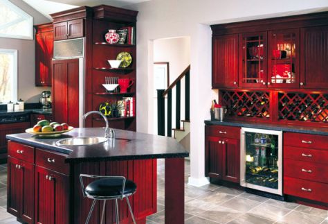 cabinets for kitchen: antique red kitchen cabinets