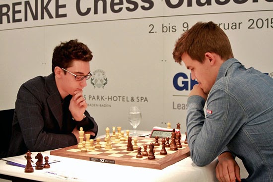 Echecs : Fabiano Caruana (2811) 1/2 Magnus Carlsen (2865) © Chess & Strategy