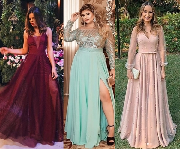 saia longa com blusa para casamento