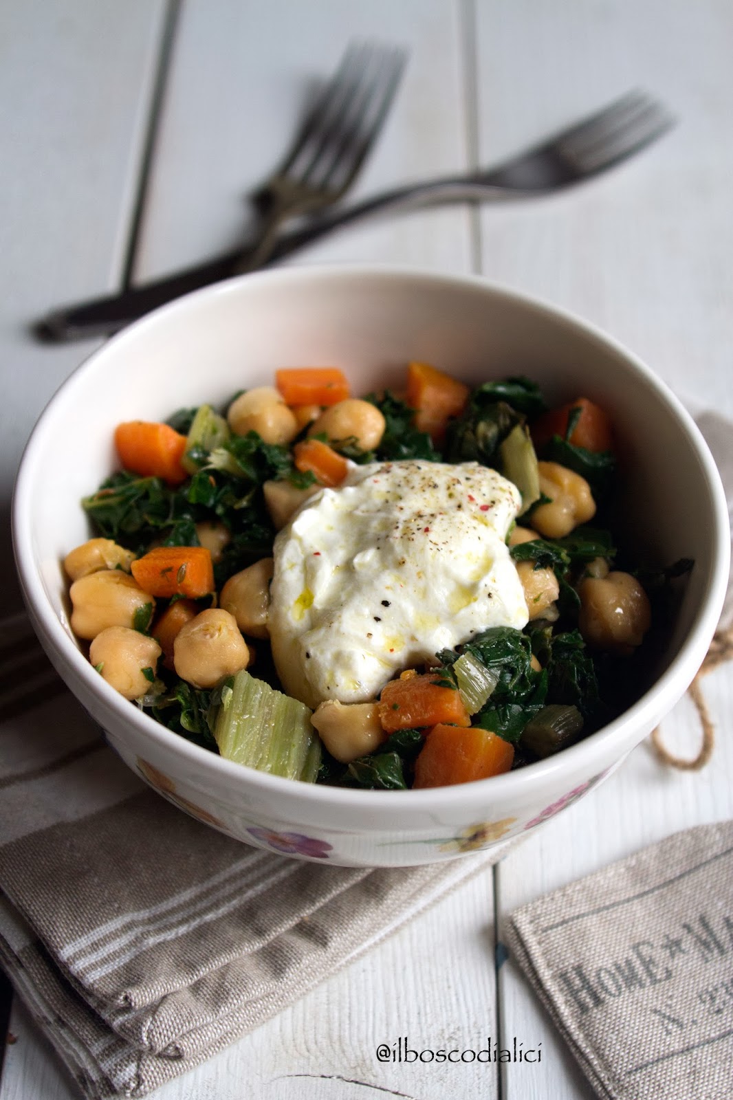 il bosco di alici Sautè di ceci con yogurt greco