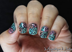 nail pretty m83 november born designs rhinestones stamping nails plate 2mm stud neon round