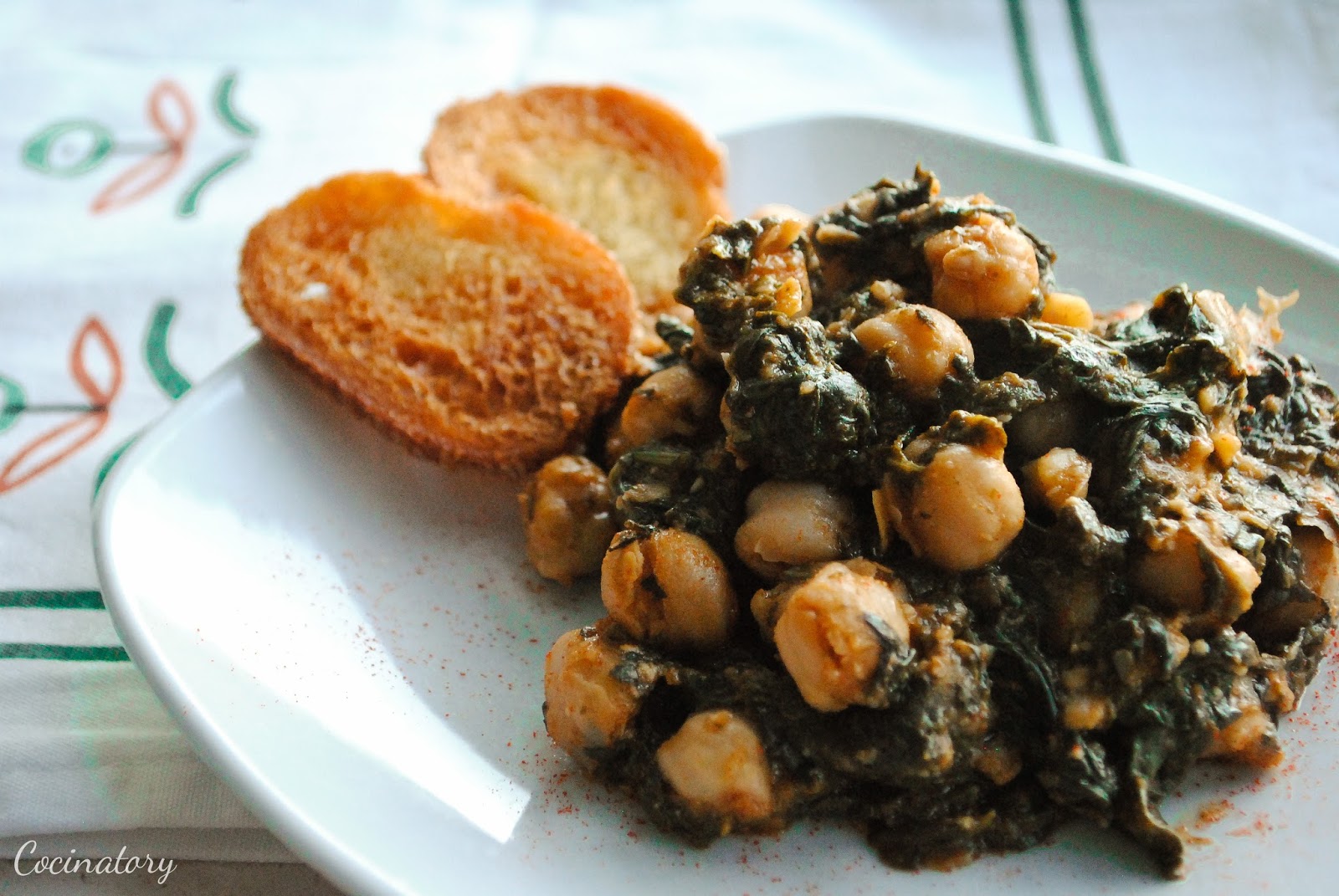 Cocinatory Espinacas con garbanzos