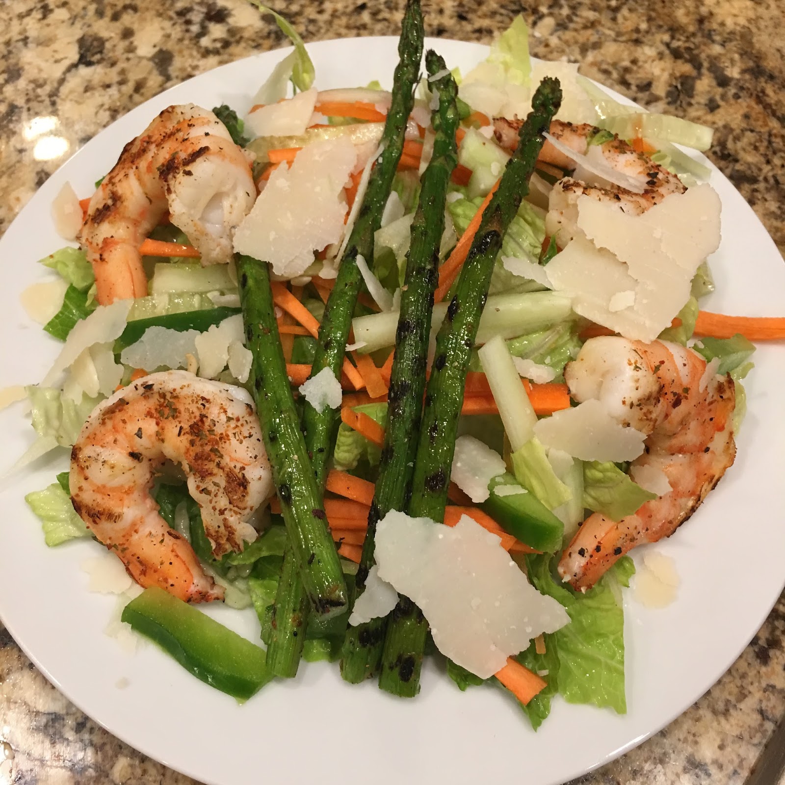 GREAT EATS HAWAII GRILLED SHRIMP AND ASPARAGUS SALAD