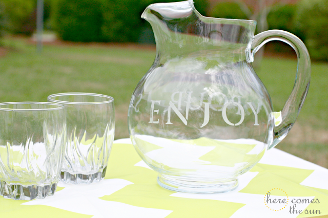 Here Comes the Sun: Etched Glass Pitcher