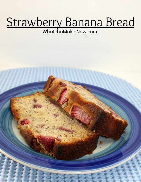 Strawberry Banana Bread - all the goodness of banana bread with a punch of sweetness from strawberries