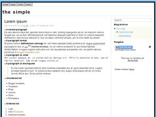 the simple Blogger Templates