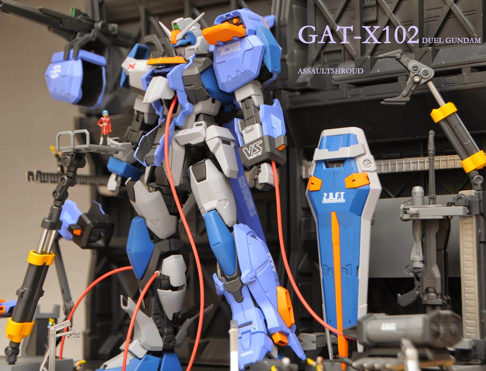 GUNDAM GUY MG 1/100 GATX102 Duel Gundam Maintenance Bay Diorama Build