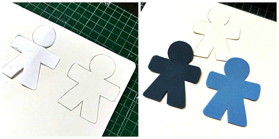 llavero, silueta, goma eva, manualidades fáciles, día del padre