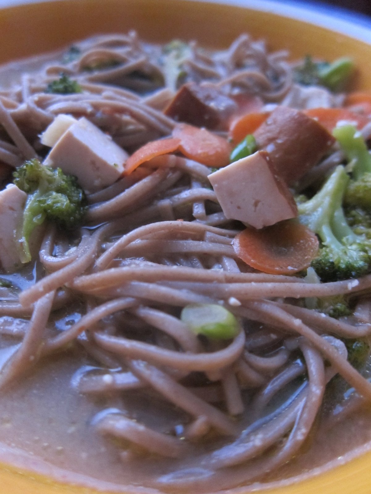 WholeFoodVegan Buckwheat Soba Noodle Bowl with Fire Roasted Broccoli