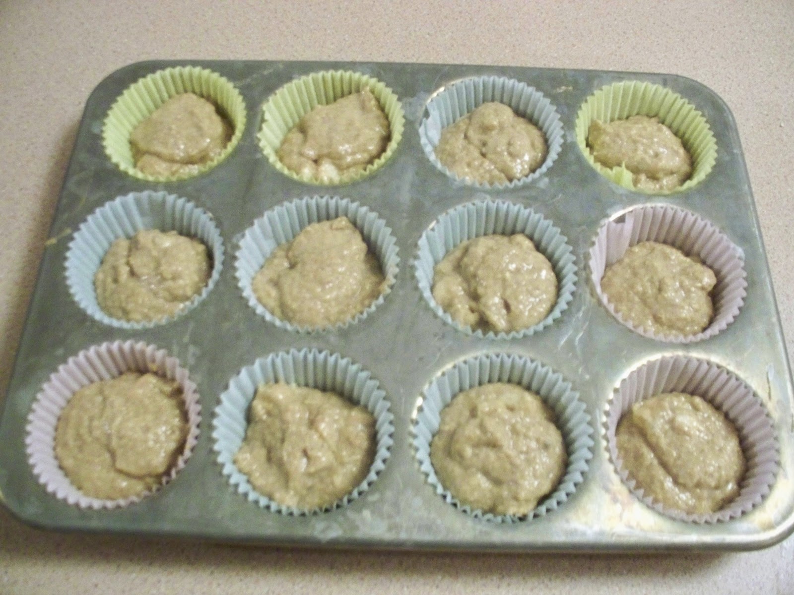 Fit and Lovin' it Pear and Oat Bran Walnut Muffins