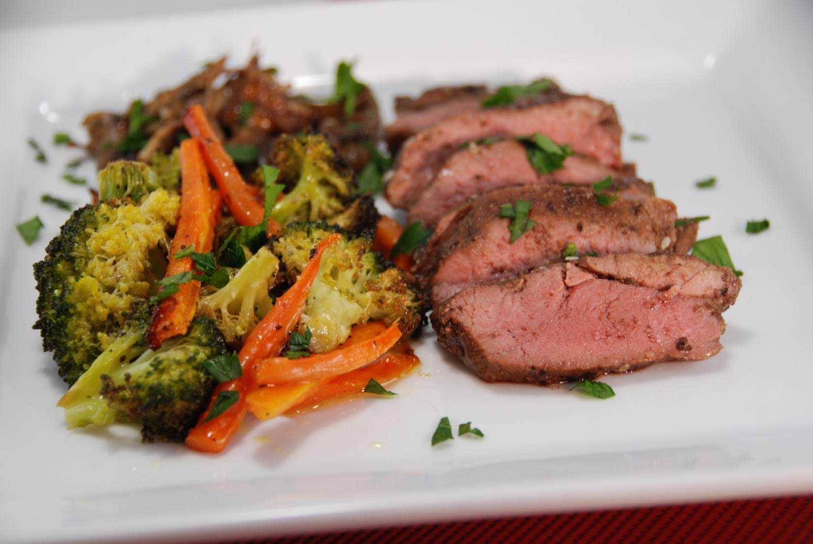 Paleo Rebel SesameGinger Marinated Duck Breasts with Roasted Carrots & Broccoli