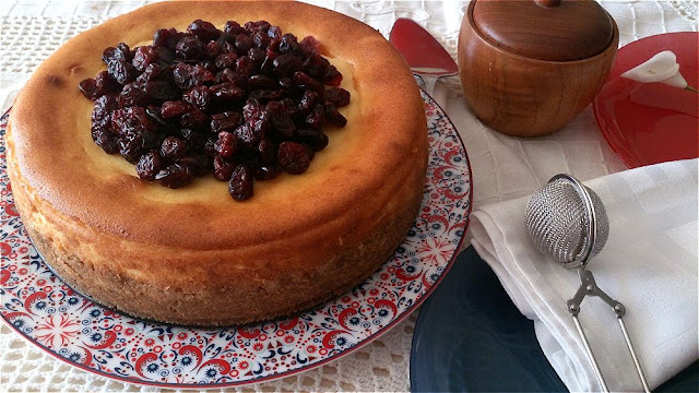 cheesecake horno tarta de queso postre cremoso arándanos lorraine pascale receta deliciosa sencilla