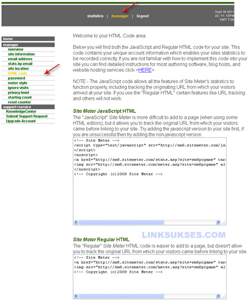 Pendaftaran Sitemeter