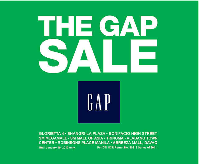 Manila Shopper The GAP End of Season SALE July 2012