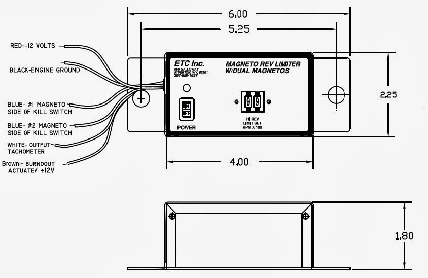 ETC Rev Limiters HighRange Rev Limiter (12 Volts) with Dual