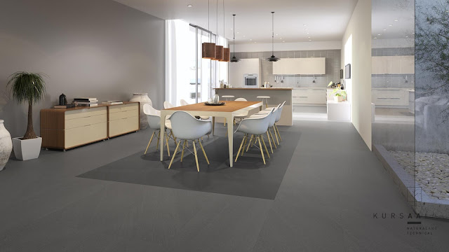 Outside floor tiles design Kursaal series for kitchen