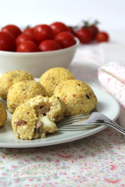 polpette di miglio? sì, ma con mozzarella e acciughe