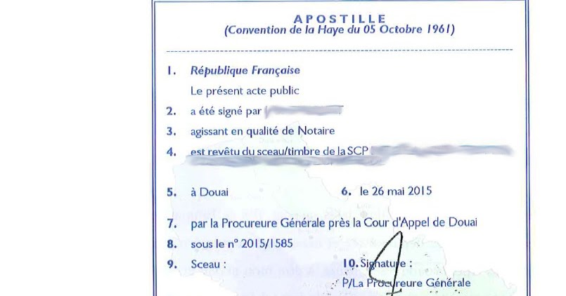 demande dapostille