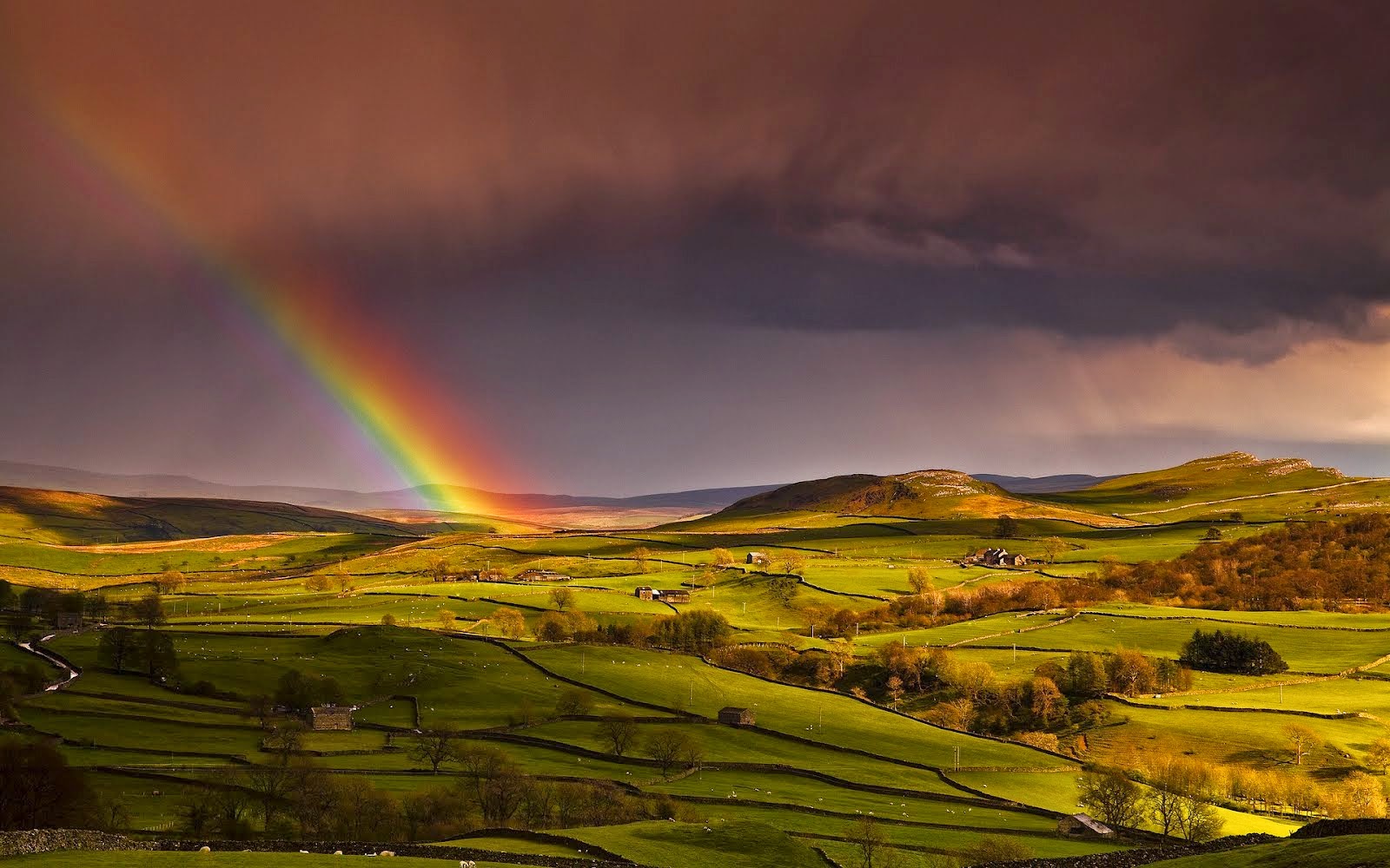 Fotos de paisajes con arcoíris