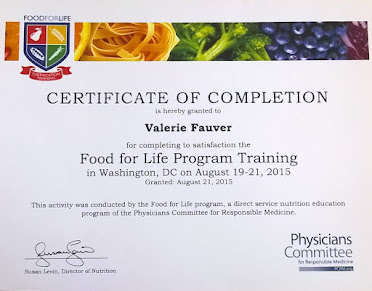 Certified PCRM Food For Life instructor in Utah