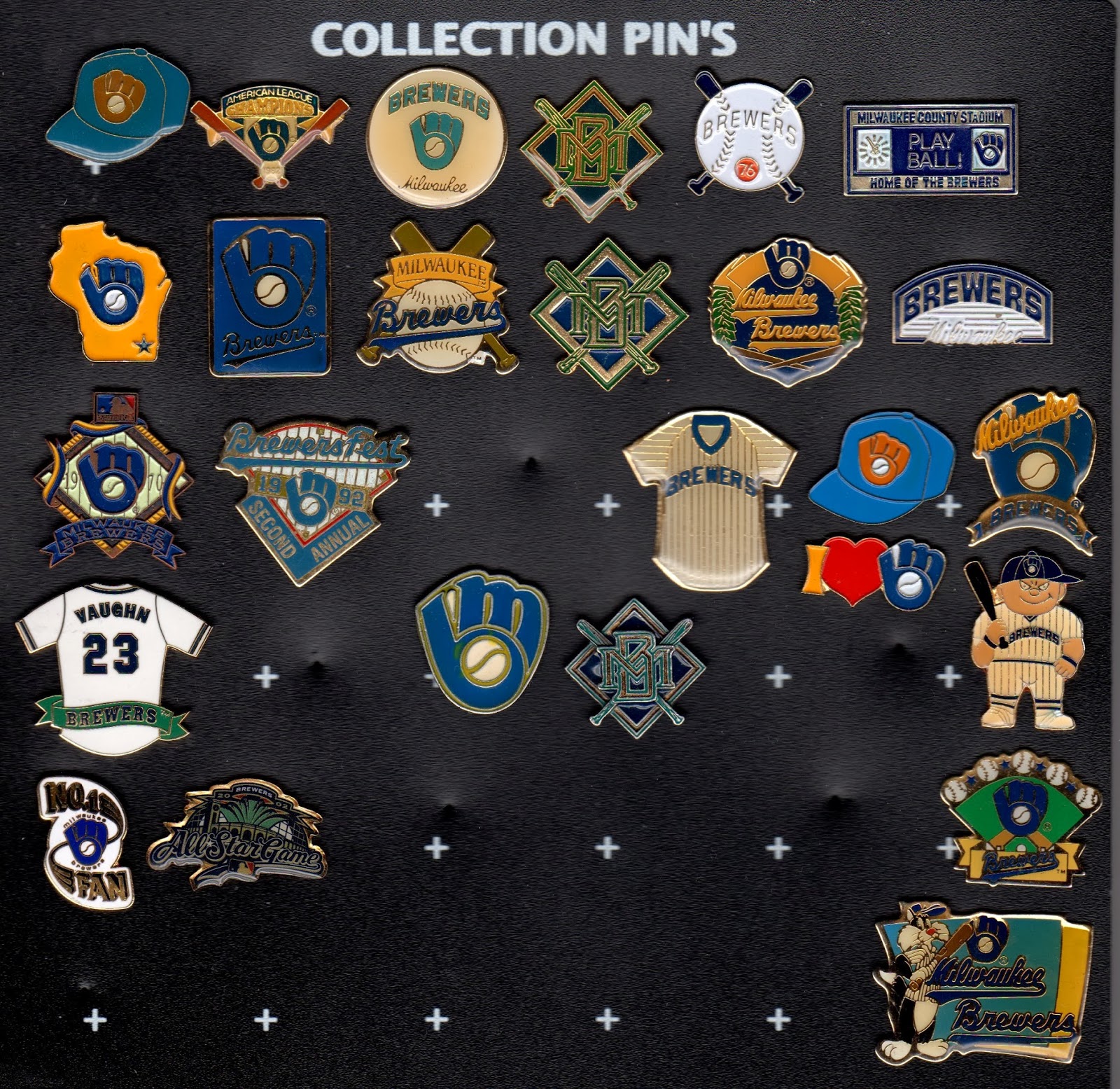 baseball pin collection display collecting MLB team club baseball