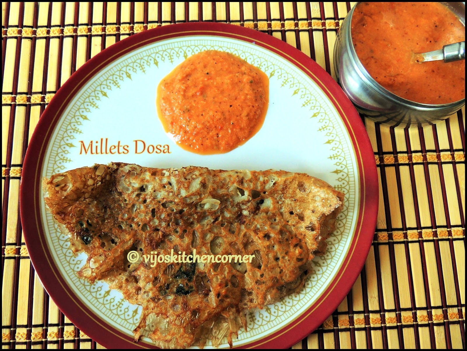 ViJo's Kitchen Corner Instant Millet Flour Dosa Easy Millet Dosa Recipe