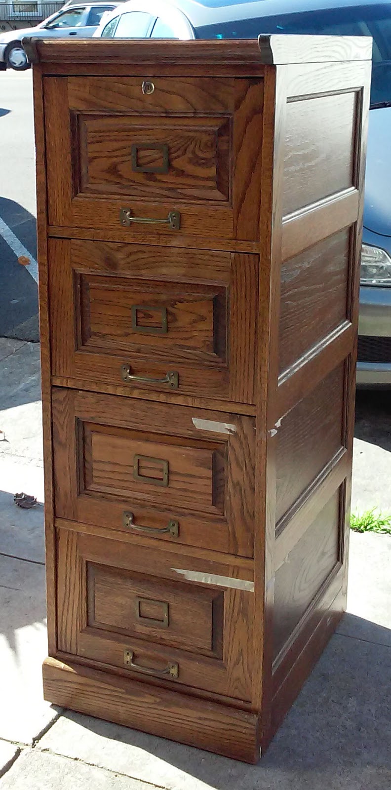 UHURU FURNITURE & COLLECTIBLES SOLD Oak "Legal" Sized File w