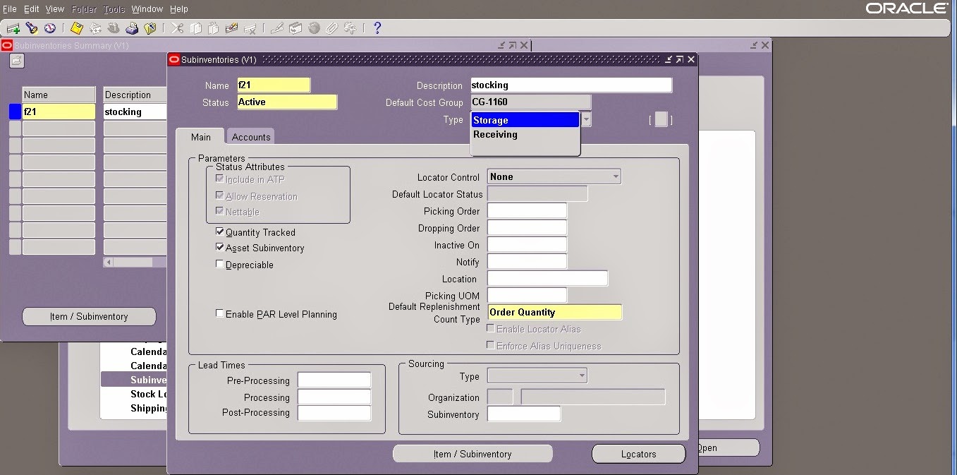 Defining Subinventory in Oracle Apps R12 Oracle Scm Today