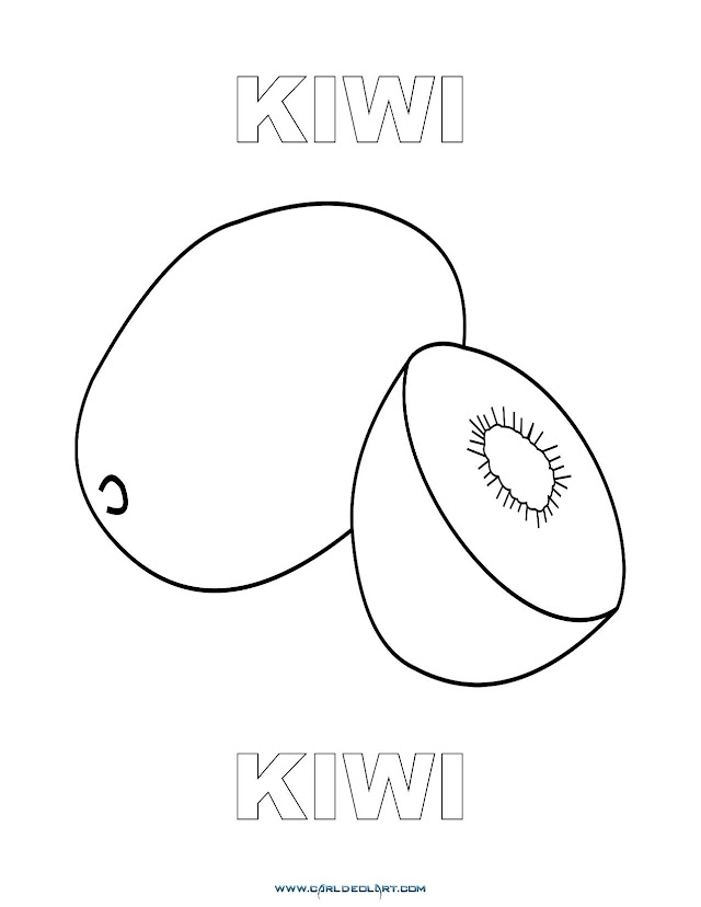 Dibujos Inglés - Español con K: Kiwi - Kiwi
