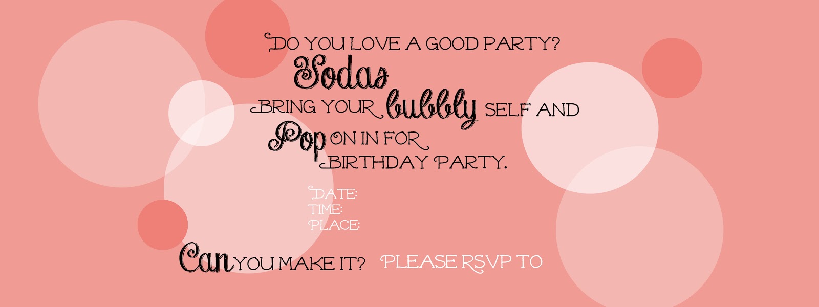 Soda Can and Candy Party Invitations with free printable labels at /