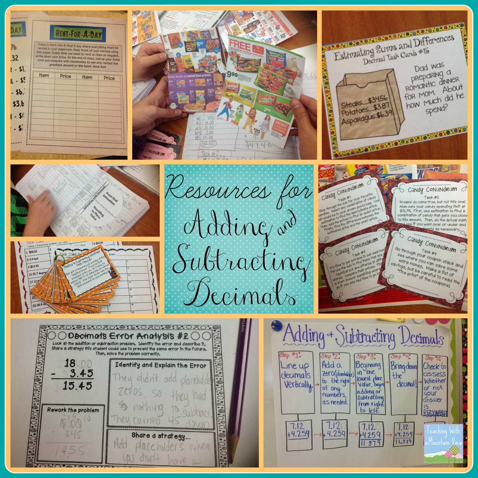 Teaching With a Mountain View: Adding and Subtracting Decimals