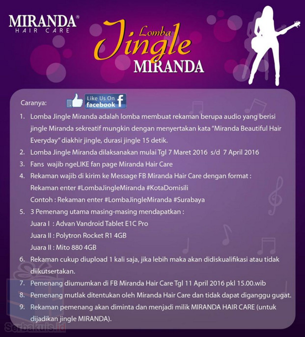 Lomba Jingle Miranda Berhadiah Advan Vandroid Tablet E1C Pro Lomba Jingle Miranda Berhadiah Advan Vandroid Tablet E1C Pro