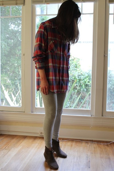 Stiff Style Guide: Another Way to Sweat It: Sweatpants + Plaid Shirt + Ankle Boots