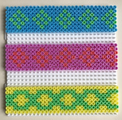 Hama bead Spring napkin rings craft