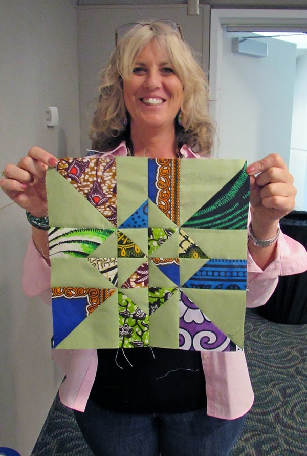 happy quilter making the Chopped quilt pattern