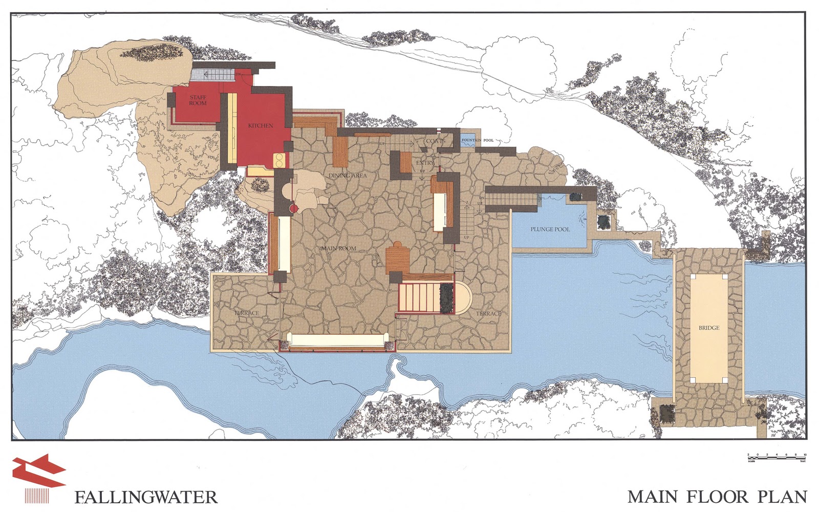 Fallingwater First Floor Plan