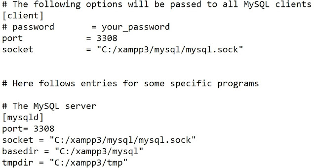 File my.ini MySQL