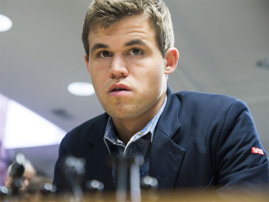 Le champion du monde d'échecs en titre Magnus Carlsen 