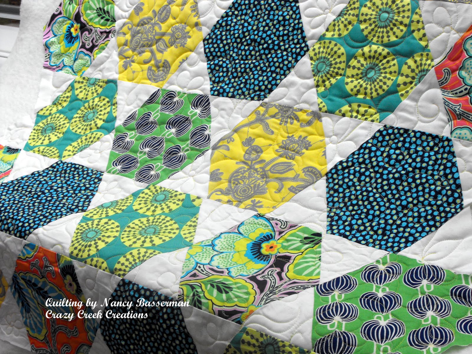 Crazy Creek Creations Karen's Hexagon Baby Quilt