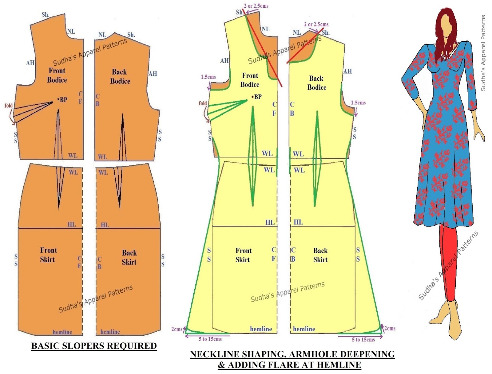 A Shape Cutting straight wrinkle one-piece dress// - Shop aiclo-hk One Piece  Dresses - Pinkoi