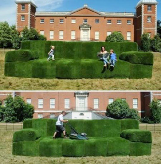 Unique Green Grass Sofa