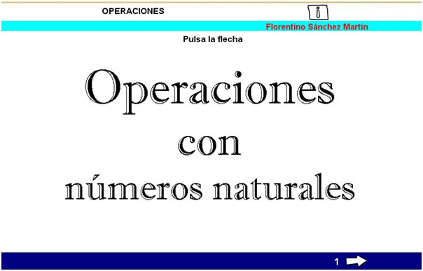 Operaciones con números naturales.