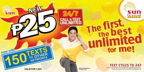 Sun CTU25 - Unlimited call and Unli text to all Networks ...