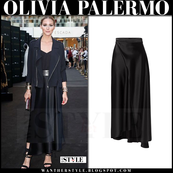 olivia palermo black skirt