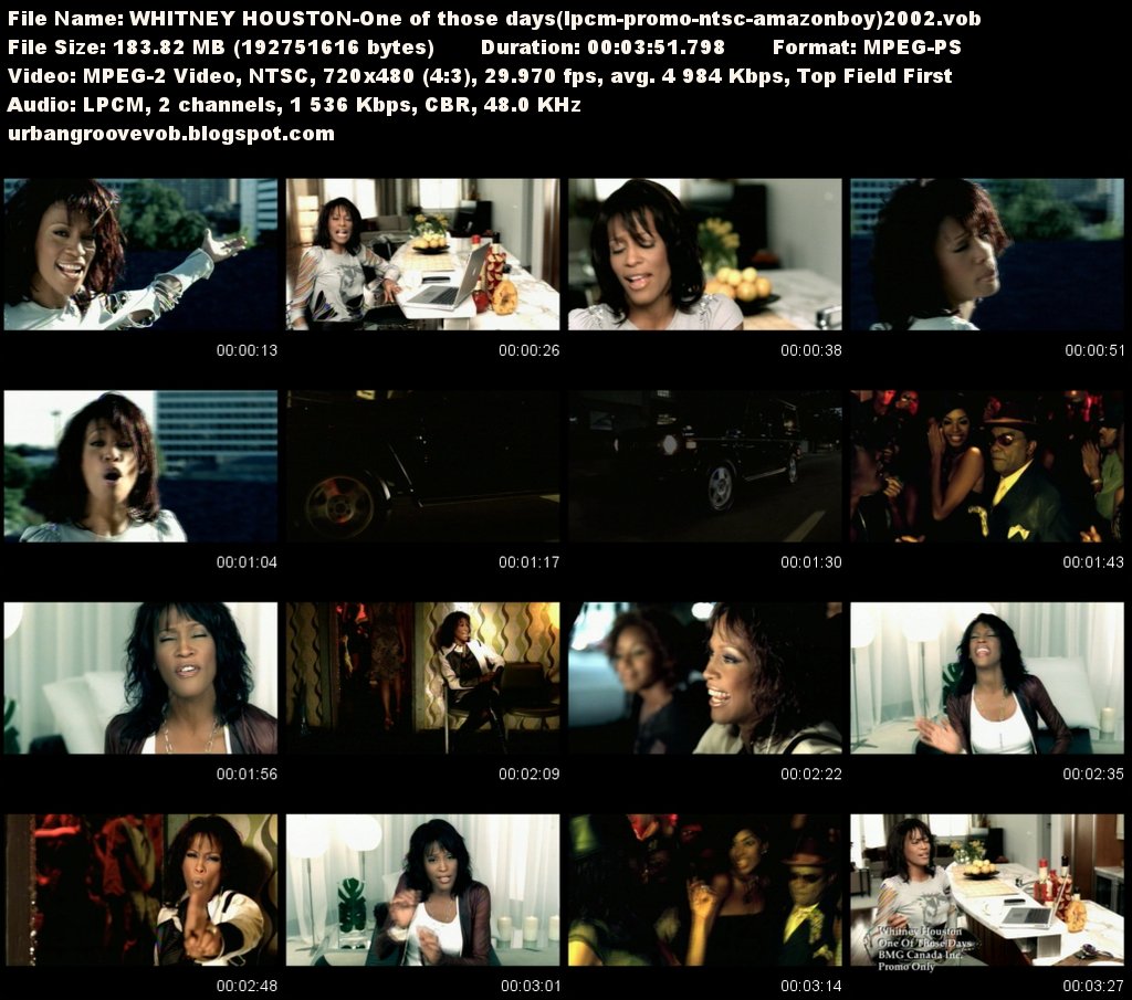Urban Groove Vob Collection Whitney Houston One Of Those Days (2002)