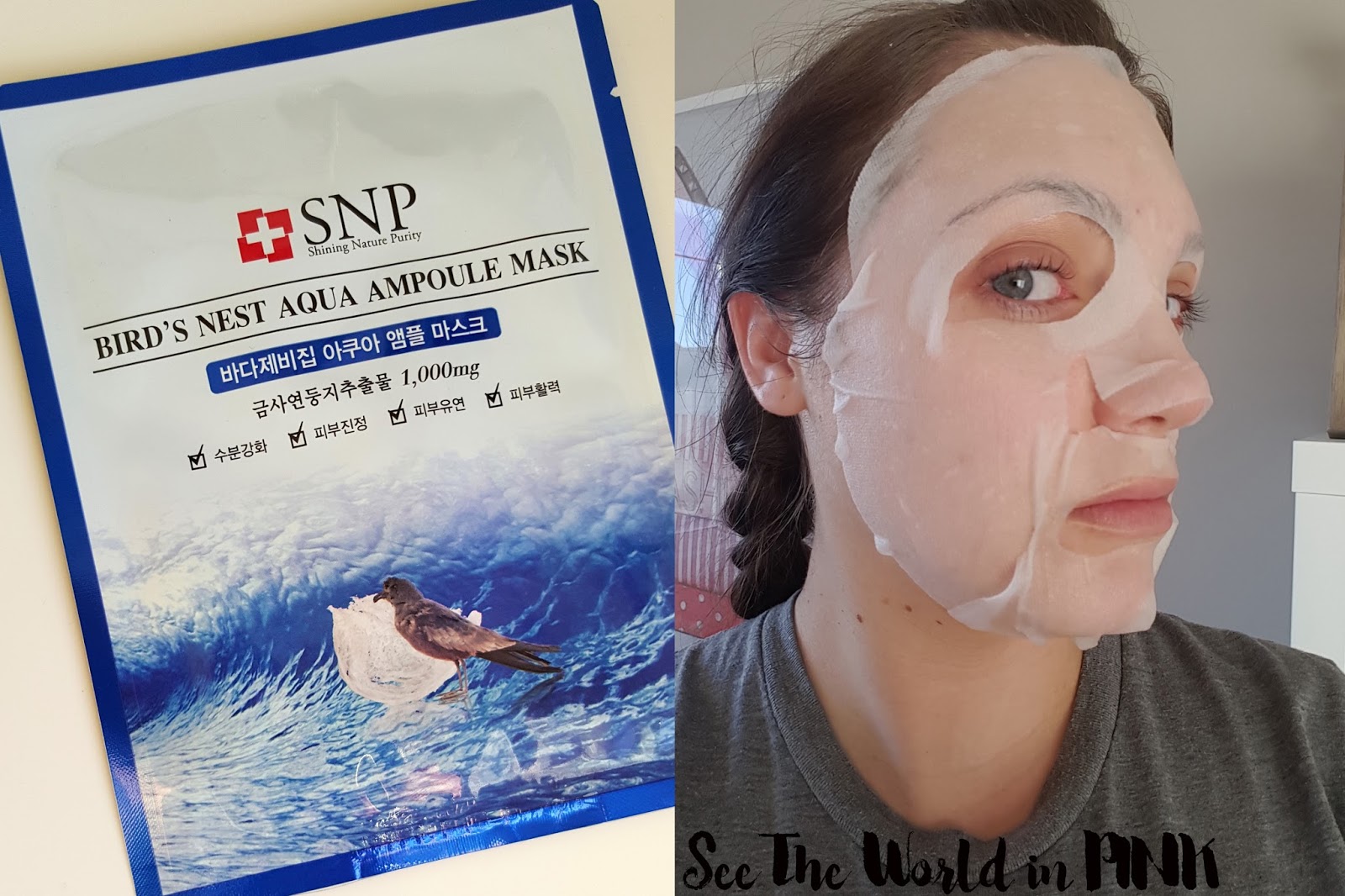 SNP Bird's Nest Aqua Ampoule Mask Review