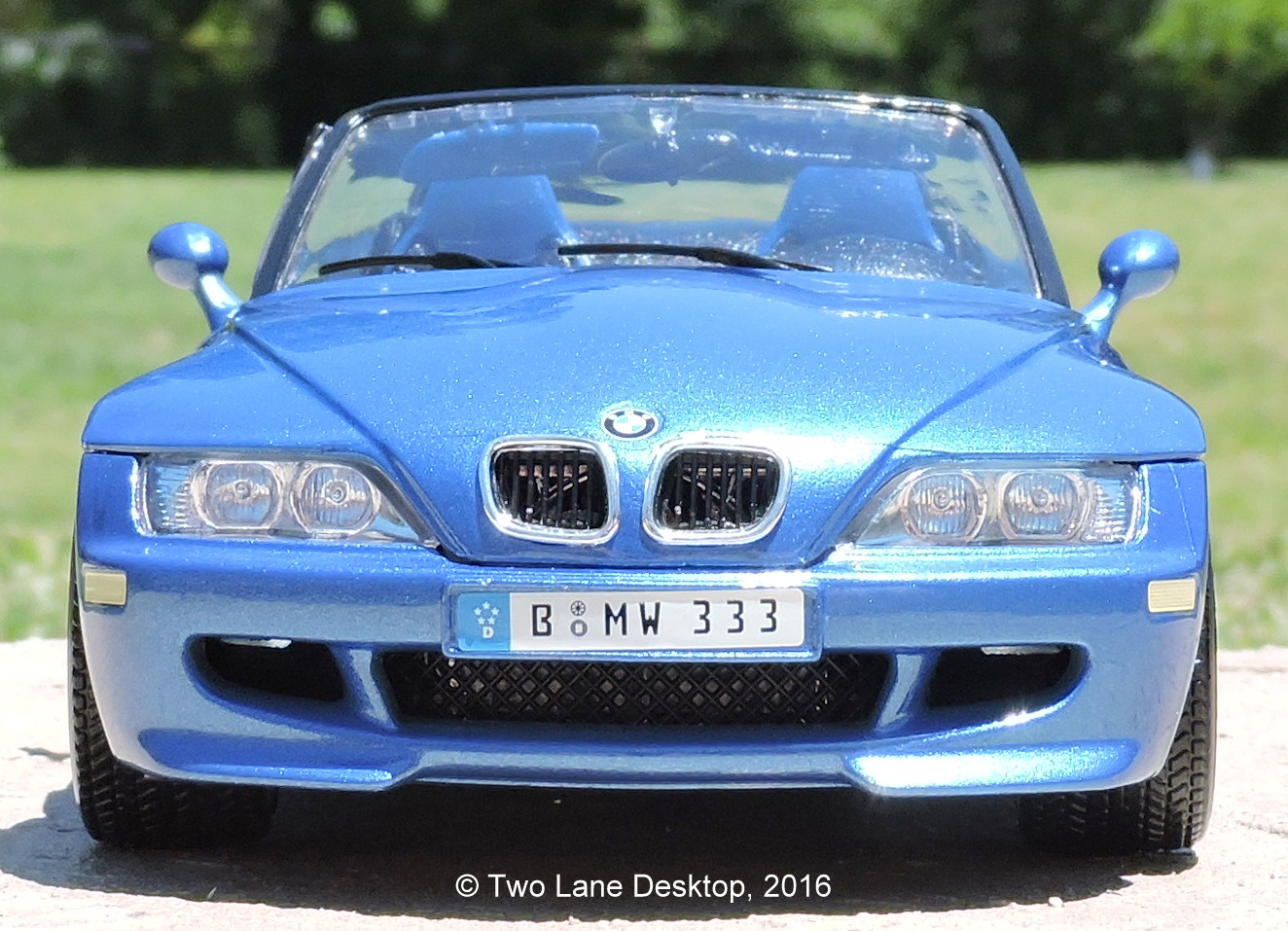 Burago 1/18 BMW Z3 M Roadster – Bleue, Modèle D'exposition, Sans Boîte