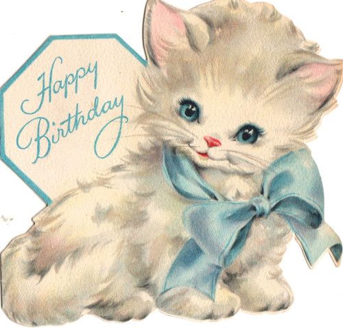 Happy Birthday Wishes Images with Cat
