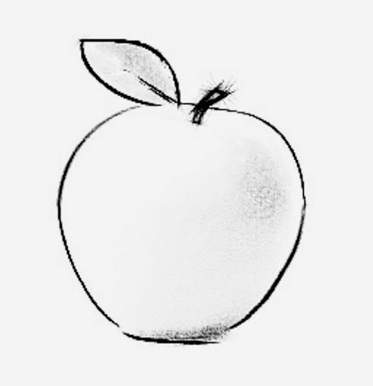 mela disegno stampa